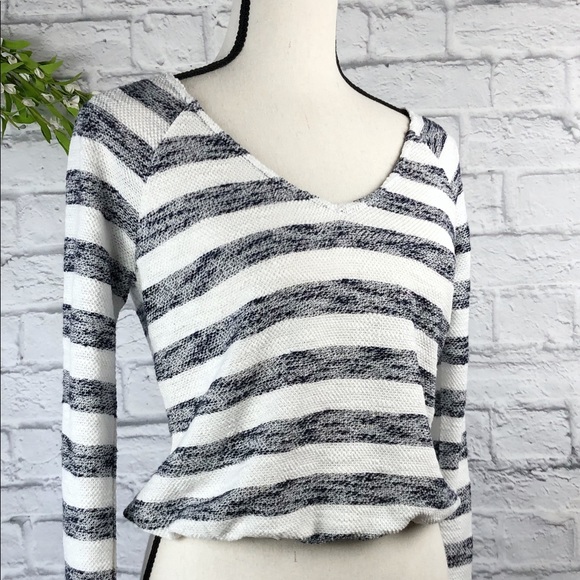 Sanctuary Sweaters - Sanctuary Navy White Striped Sweater